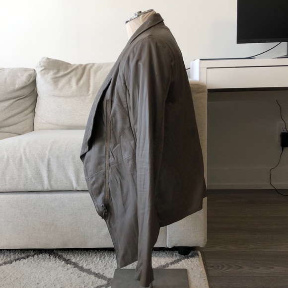 Taupe Faux Leather Jacket - Picture 2 of 5